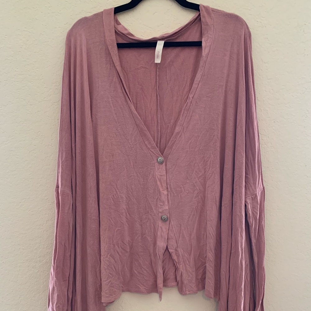 Pink Button Cardigan